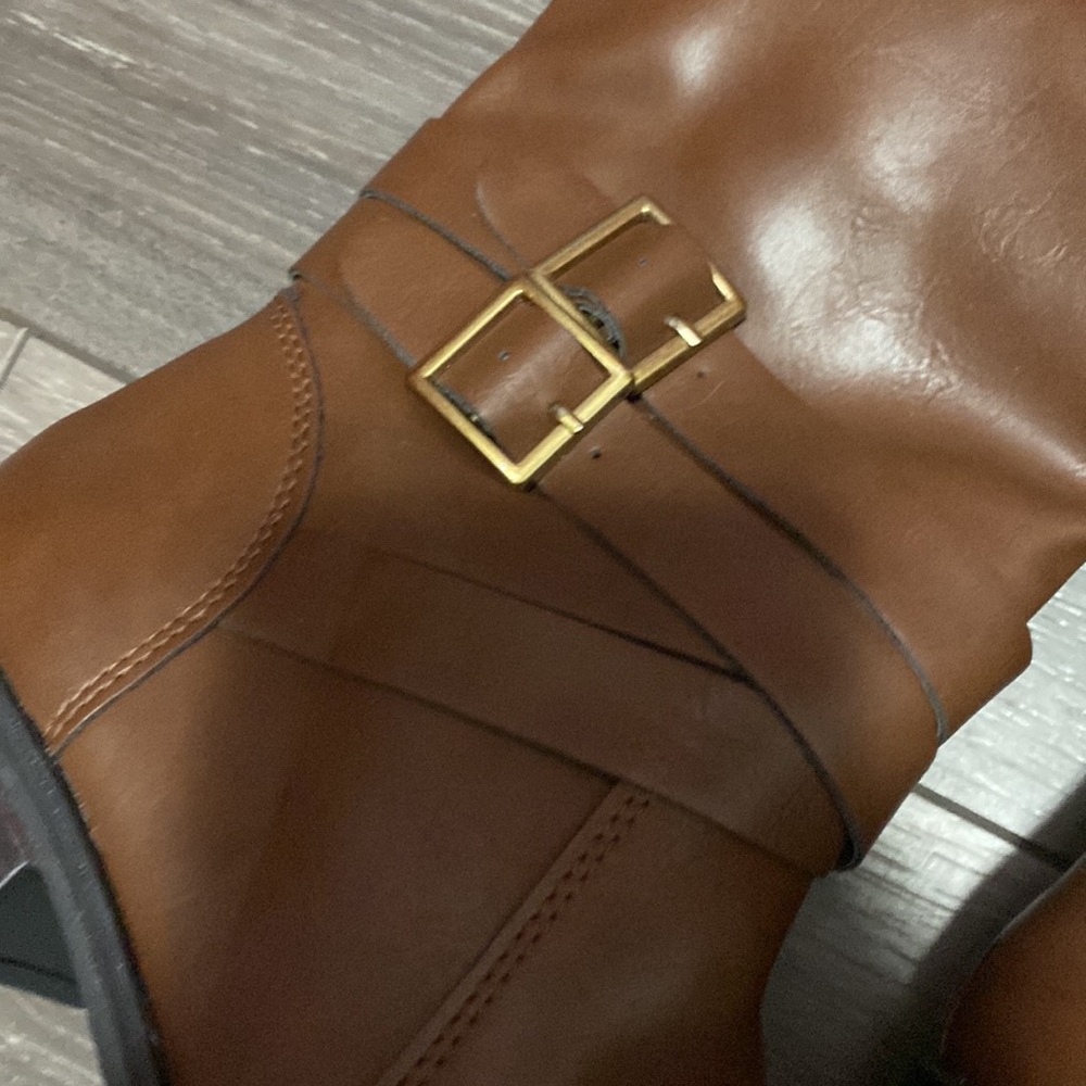 NWT! Arizona Brown‎ Leather Knee-High Boots - Picture 3 of 5